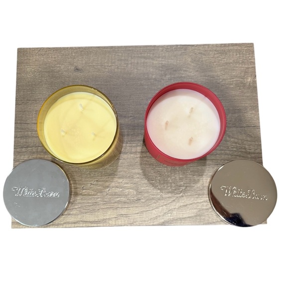 2 New White Barn 3 Wick Candles Strawberry Pound Cake Pineapple Mango 14.5 oz - Picture 2 of 6